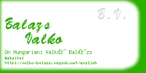 balazs valko business card